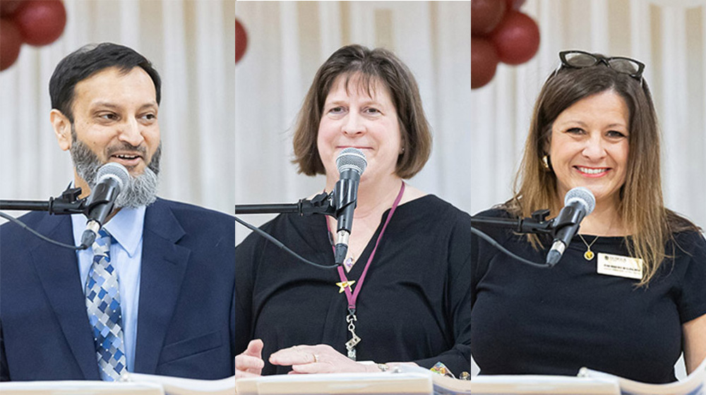 Ramzan Shahid, MD (left), Theresa Kristopaitis, MD (center), and Tina Marino-Misura, MEd (right)